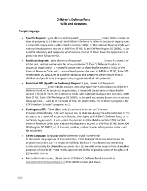 Bequests / Wills Language - PSS - Presbyterian Senior Services