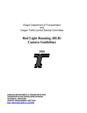 Oregon Department of Transportation : Red Light Running
