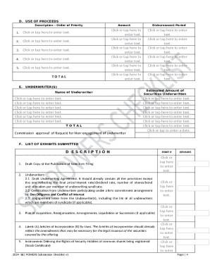 SEC POWERS SUBMISSION CHECKLIST