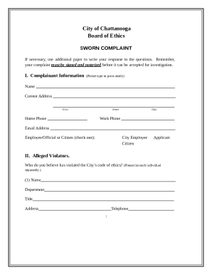 sworn complaint form form sc - instruction guide