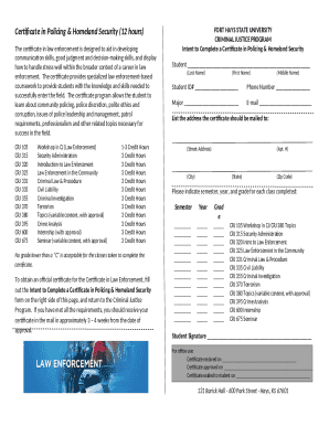 Criminal Justice Certificates