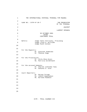Prosecutor v. Semanza, Decision on the Defence Motion ...