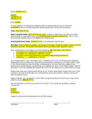 Employment Offer Letter