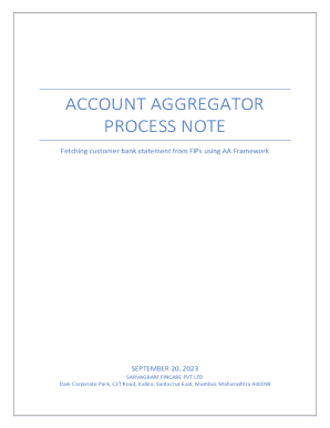 Account aggregator Process note. Fetching customer bank statement from FIPs using AA Framework