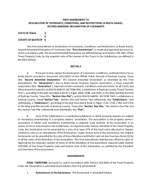 Amended and Restated Bylaws of La Reata Ranch Property ...