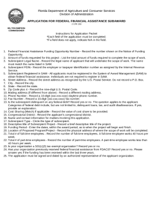 Federal Financial Assistance Subrecipient Agreement - CHAMP