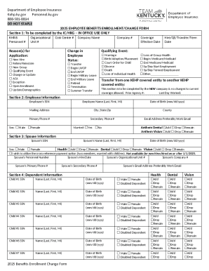2025 retiree health insurance enrollment/changes form