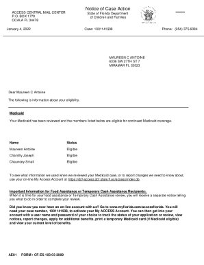 Notice of Case Action: Food AssistancePDF