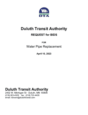 Duluth Transit Authority Request for Bids Tunnel ...