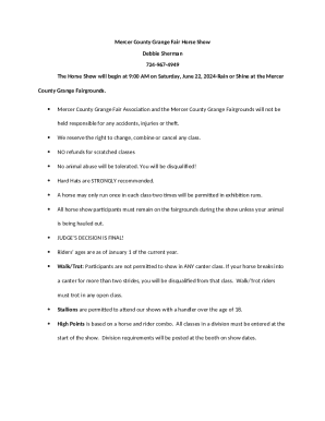 Mercer County Grange Fair Horse Show