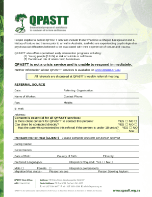 Forum of Australian Services for Survivors of Torture and ...