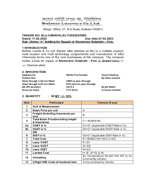 TENDER NO: BL/LC/MAN/ALS/LT/202223/0283