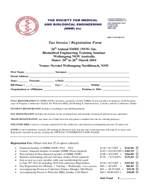 Tax Invoice / Registration Form
