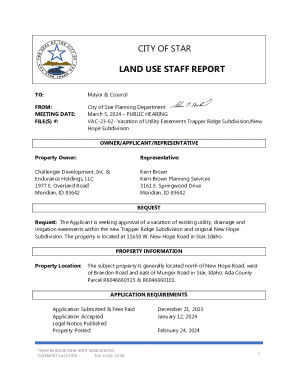 VAC-23-02- Vacation of Utility Easements Trapper Ridge Subdivision/New