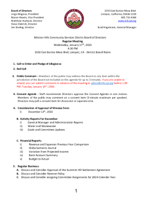 Mission Hills Community Services District Board of ...