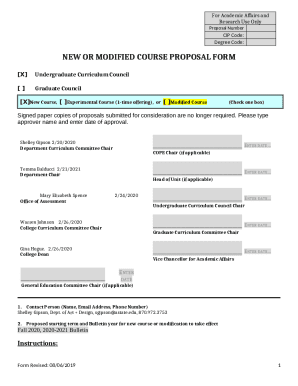 New Course, Experimental Course (1-time offering),orX ...
