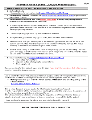 Acute Care Wound Clinic SCOPE Referral Form