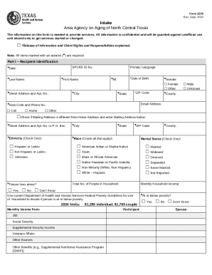Form 2276, Intake. Form 2276, Intake