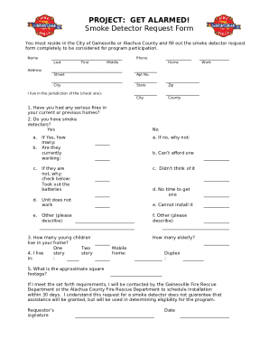 Request a Smoke Alarm - Fire Department