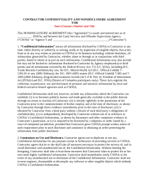 CONTRACTOR CONFIDENTIALITY AND NONDISCLOSURE AGREEMENT