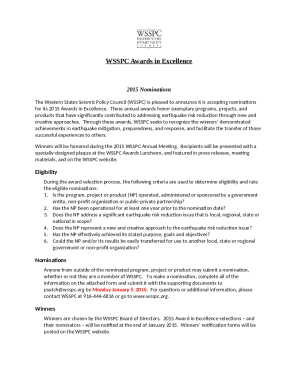 WSSPC Awards in Excellence