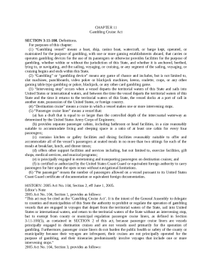 Gambling ship Definition