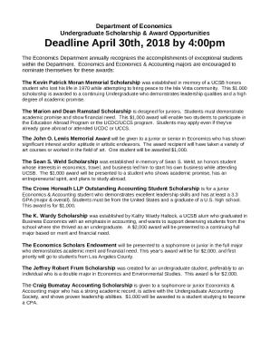 Undergraduate Scholarship & Award Opportunities