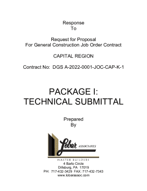 JOC RFP Results - PA Department of General Services