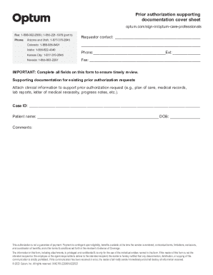 Optum Care Prior Authorization Form Submission Guide