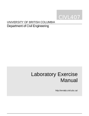Civil Engineering Environmental Lab - The University of British ...