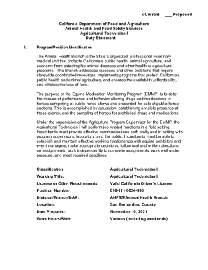 JC-355144/Agricultural Technician I/Department Food and Agriculture