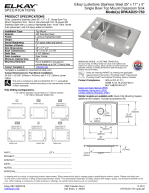 SS 25x17x4.5 Single Drop-in ADA Sink