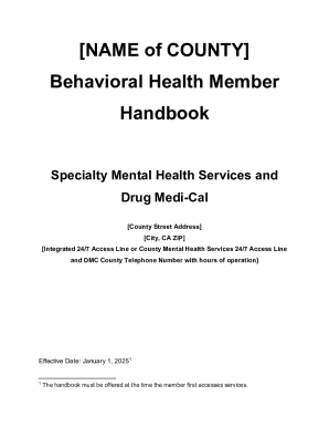 Behavioral Health Services Member Handbooks