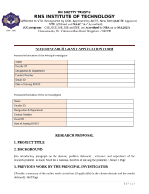 Seed GrantInstitute for Social and Economic Research and ...