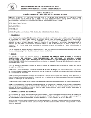 Licitaes do orgo Prefeitura Municipal de So Sebastio ...