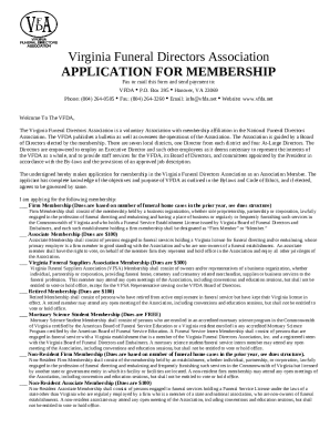 VFDA Member Application Form
