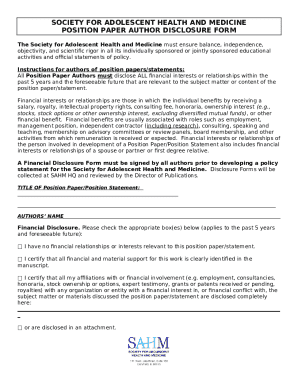 A position paper of the Society for Adolescent Medicine