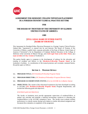 Agreement for Resident/Fellow Physician Placement in a ...