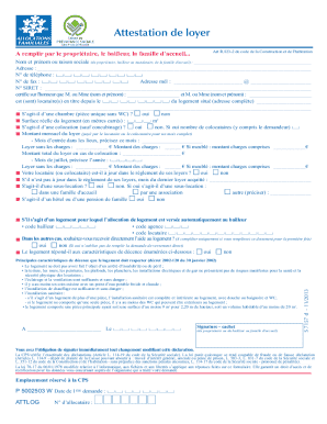 Comment remplir l'attestation de loyer pour la CAF ?