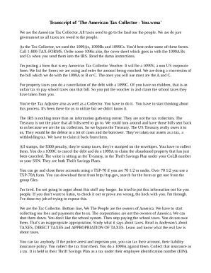 Transcript of 'The American Tax Collector - You