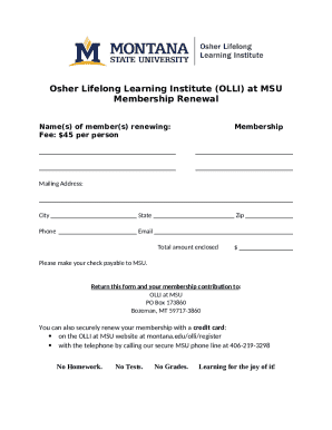 Osher Lifelong Learning Institute (OLLI) at MSU ...