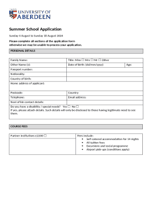 Summer Reassessment Application Form