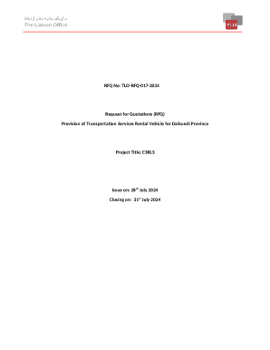 Request for Quotation (RFQ) for Provision of One (1) ...