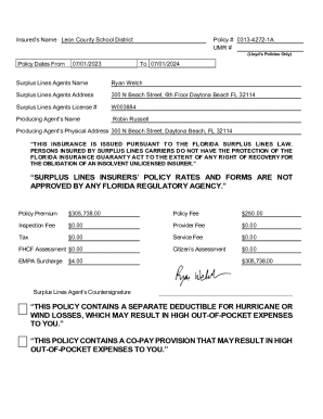 Policy # 0313-4272-1A