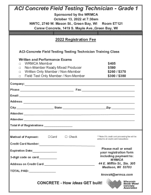 ACI Concrete Field Testing Technician Grade 1