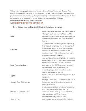 Privacy Policy - Orange Tree Partnership Ltd