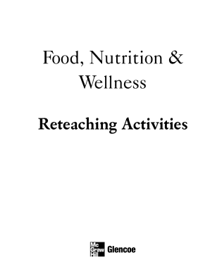 Food, Nutrition &amp; Wellness, Student Activity Workbook ...