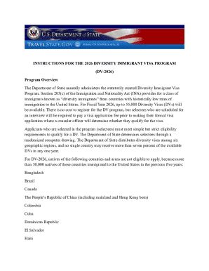 Diversity Visa Lottery Selection Finalized for Fiscal Year 2026