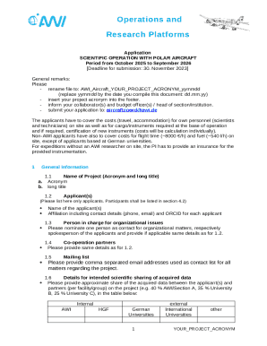 Application or Application for Extension