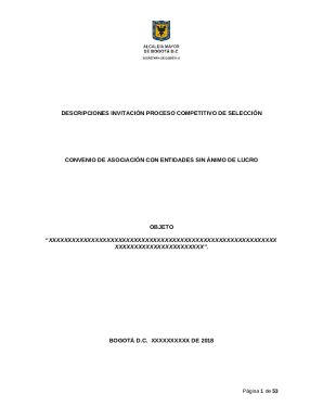 Pliego de condiciones Proceso Competitivo ESAL
